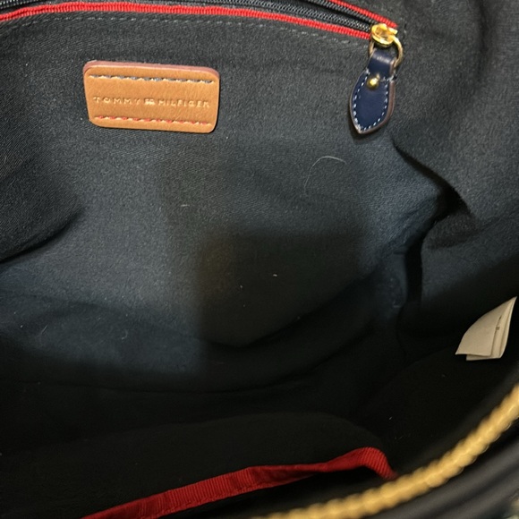 Cute Tommy Hilfiger red, white and blue purse with 2 pockets inside. - Picture 3 of 4